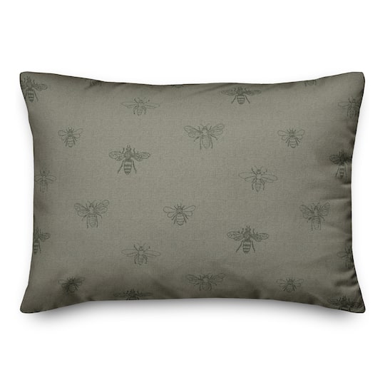 Bee Pattern Throw Pillow